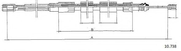 CABOR 10.738 Cable, parking brake